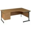 NEXT DAY Solar Ergonomic Cantilever Desks With Single Fixed Pedestal -Cheap Office Desks Store 012966