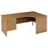 NEXT DAY Solar Ergonomic Panel End Desks With Single Fixed Pedestal -Cheap Office Desks Store 012998