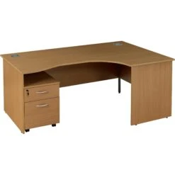 Solar Panel End Ergonomic Desks With Mobile Pedestal