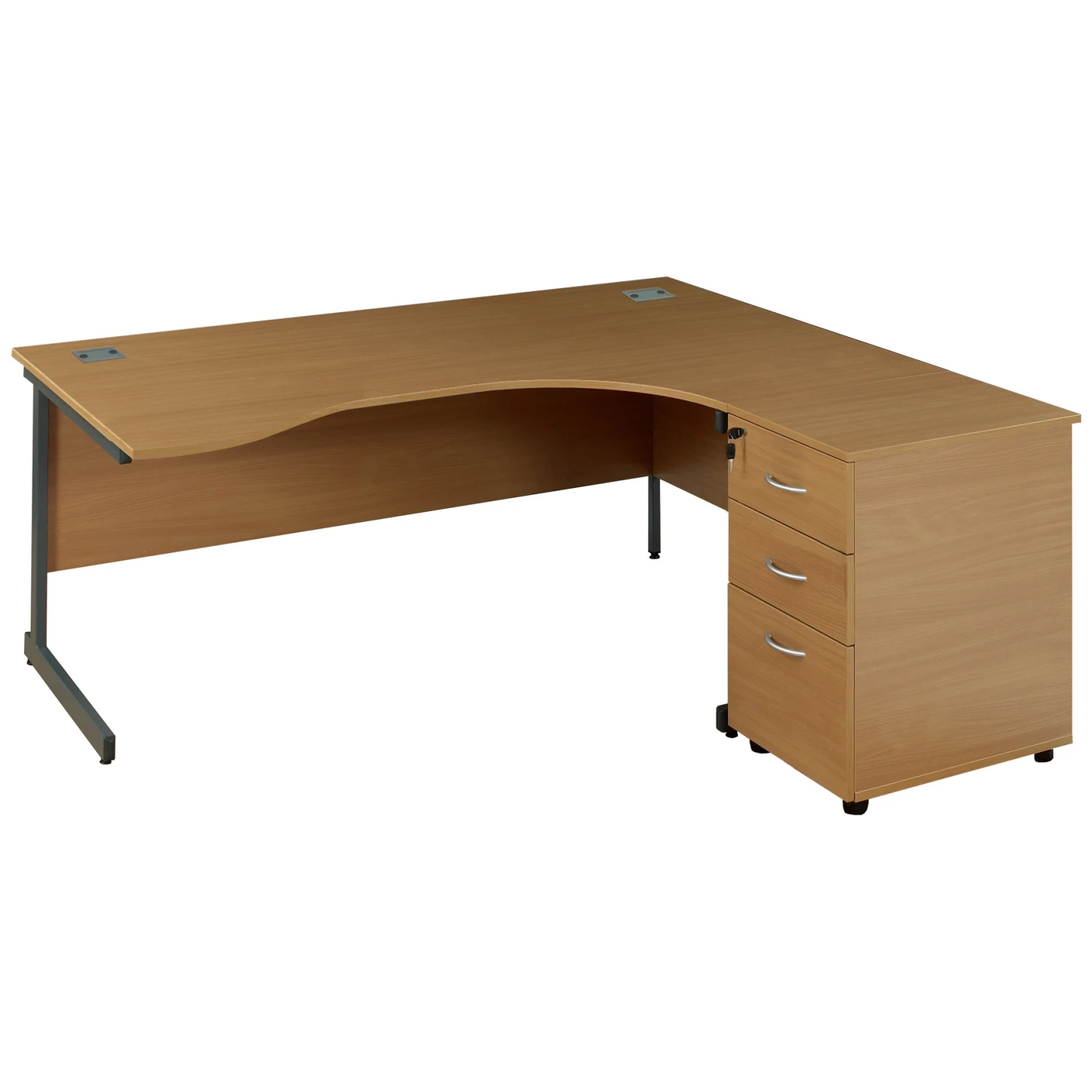 Solar Ergonomic Cantilever Desks With Desk High Pedestal 3 Solar Ergonomic Cantilever Desks With Desk High Pedestal - Image 2
