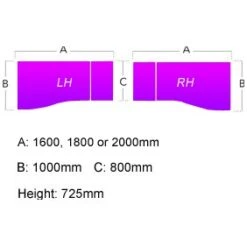Solar Cantilever Wave Desks With Mobile And Desk High Pedestals -Cheap Office Desks Store 014087