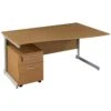 Solar Cantilever Wave Desks With Mobile Pedestal -Cheap Office Desks Store 014101