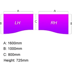 NEXT DAY Eclipse Black Wave Panel End Desks With Single Fixed Pedestal 4 NEXT DAY Eclipse Black Wave Panel End Desks With Single Fixed Pedestal - Image 2