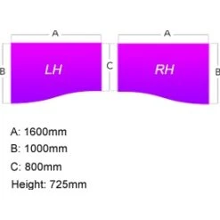 NEXT DAY Vogue White Wave Cantilever Desks With Single Fixed Pedestal 9 NEXT DAY Vogue White Wave Cantilever Desks With Single Fixed Pedestal -Cheap Office Desks Store 016048