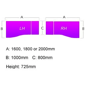 NEXT DAY Vogue White Wave Cantilever Desks With Desk High Pedestal 6 NEXT DAY Vogue White Wave Cantilever Desks With Desk High Pedestal - Image 4