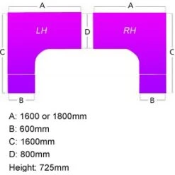 NEXT DAY Vogue White Ergonomic Cantilever Desks With Desk High & Mobile Pedestal -Cheap Office Desks Store 016352