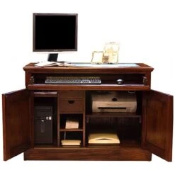 Argento Solid Mahogany Computer Desk Hideaway