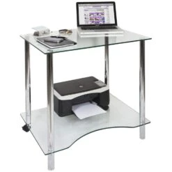 Calcite Glass Workstation -Cheap Office Desks Store 024916