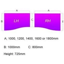 Alpha Plus Panel End Wave Desk -Cheap Office Desks Store 027149