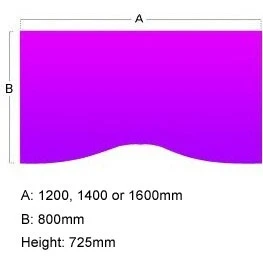Presence Compact Double Wave Desk 4 Presence Compact Double Wave Desk - Image 2