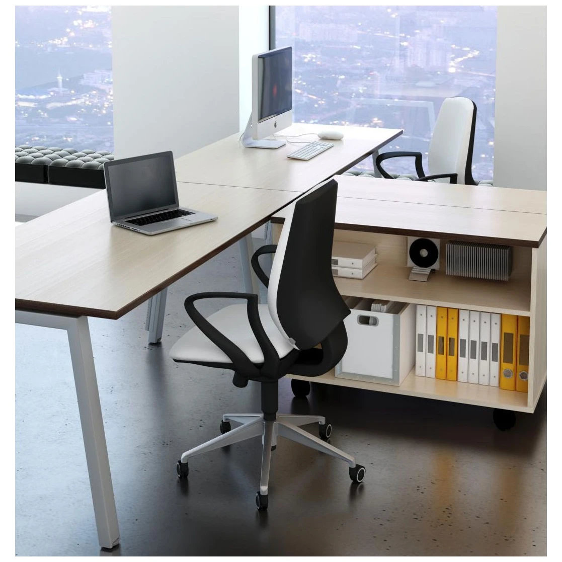 Elite Linnea Single Bench Rectangular Add On Desks 4 Elite Linnea Single Bench Rectangular Add On Desks - Image 2