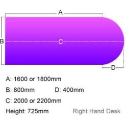 Elite Kassini D-End Rectangular Desks -Cheap Office Desks Store 034106