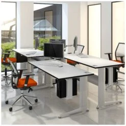Elite Kassini Height Adjustable Bow Fronted Rectangular Desks -Cheap Office Desks Store 038147