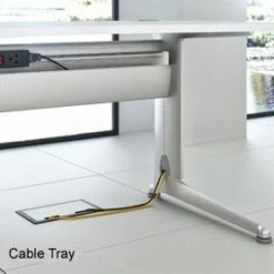 Elite Kassini Height Adjustable Bow Fronted Rectangular Desks -Cheap Office Desks Store 038148