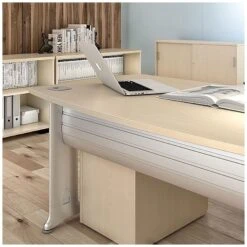 Elite Kassini Height Adjustable Bow Fronted Rectangular Desks -Cheap Office Desks Store 038153