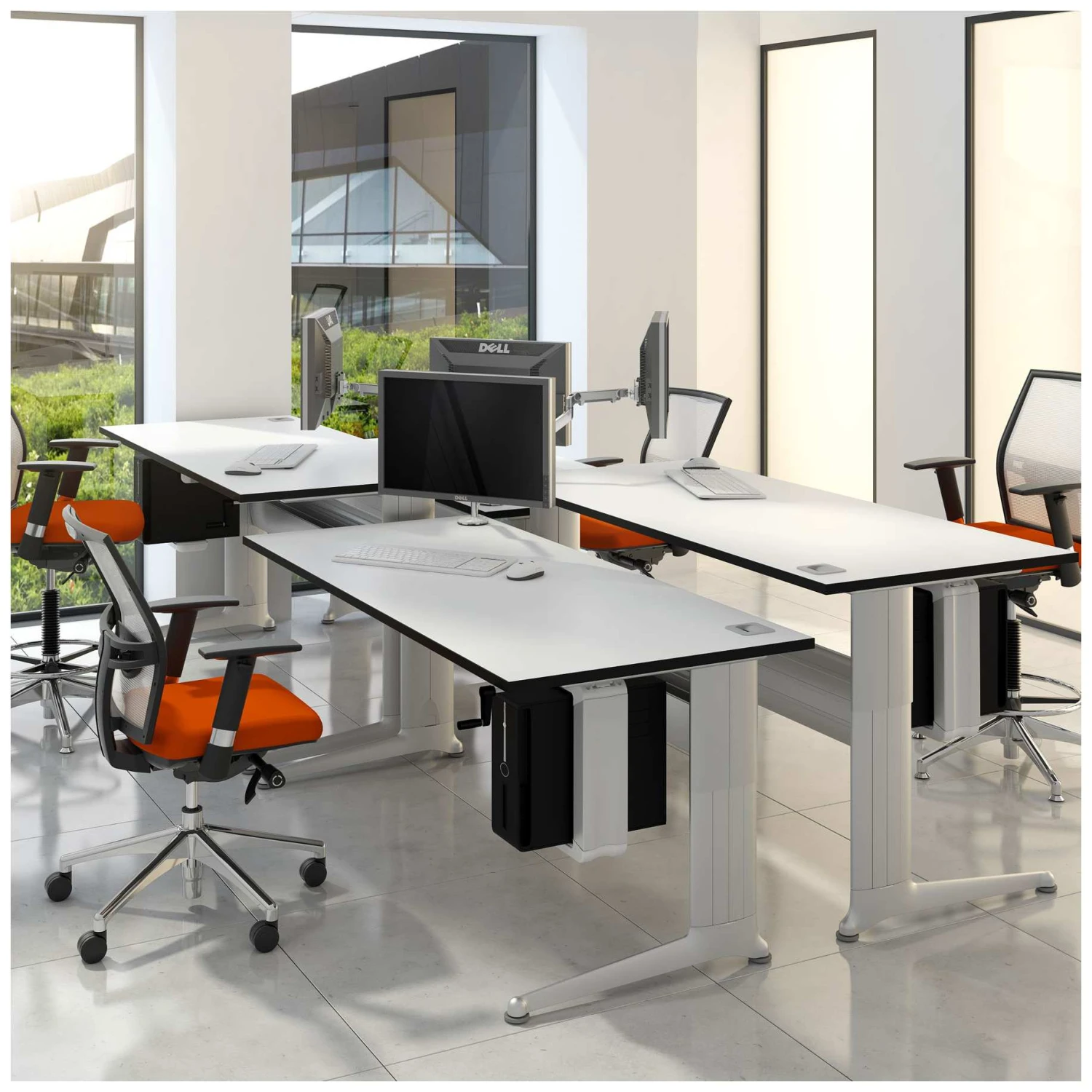 Elite Kassini Height Adjustable Bow Fronted Ergonomic Desks 5 Elite Kassini Height Adjustable Bow Fronted Ergonomic Desks - Image 3