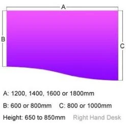 Elite Kassini Height Adjustable Wave Desks -Cheap Office Desks Store 038343