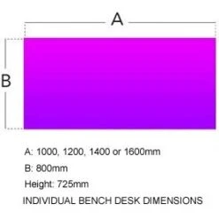 Presence Rectangular Quad Bench Desks -Cheap Office Desks Store 045372