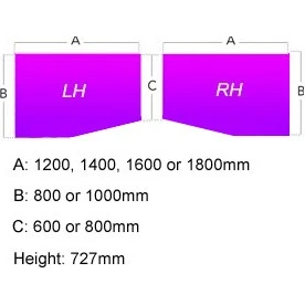 Gresham Script Angled Wave Desks 4 Gresham Script Angled Wave Desks - Image 2