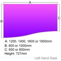Gresham Script Curved Wave Desks -Cheap Office Desks Store 050207