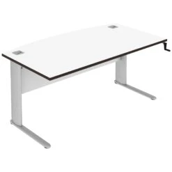 Elite Optima Plus Height Adjustable Bow Fronted Rectangular Desks