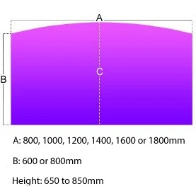 Elite Optima Plus Height Adjustable Bow Fronted Rectangular Desks 4 Elite Optima Plus Height Adjustable Bow Fronted Rectangular Desks - Image 2