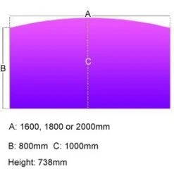 Gresham EX10 Executive Bow Fronted Rectangular Desks -Cheap Office Desks Store 063170