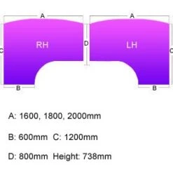 Gresham EX10 Bow Fronted Ergonomic Desks -Cheap Office Desks Store 063174