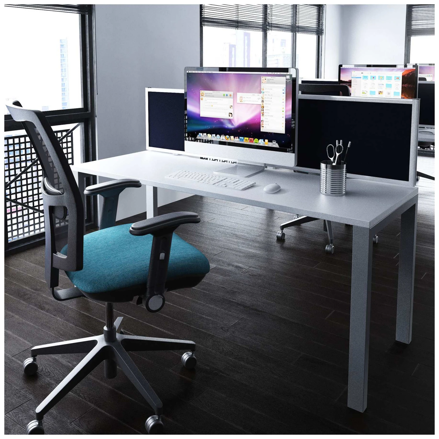 Gresham Mesa Rectangular Single Bench Desks 4 Gresham Mesa Rectangular Single Bench Desks - Image 2