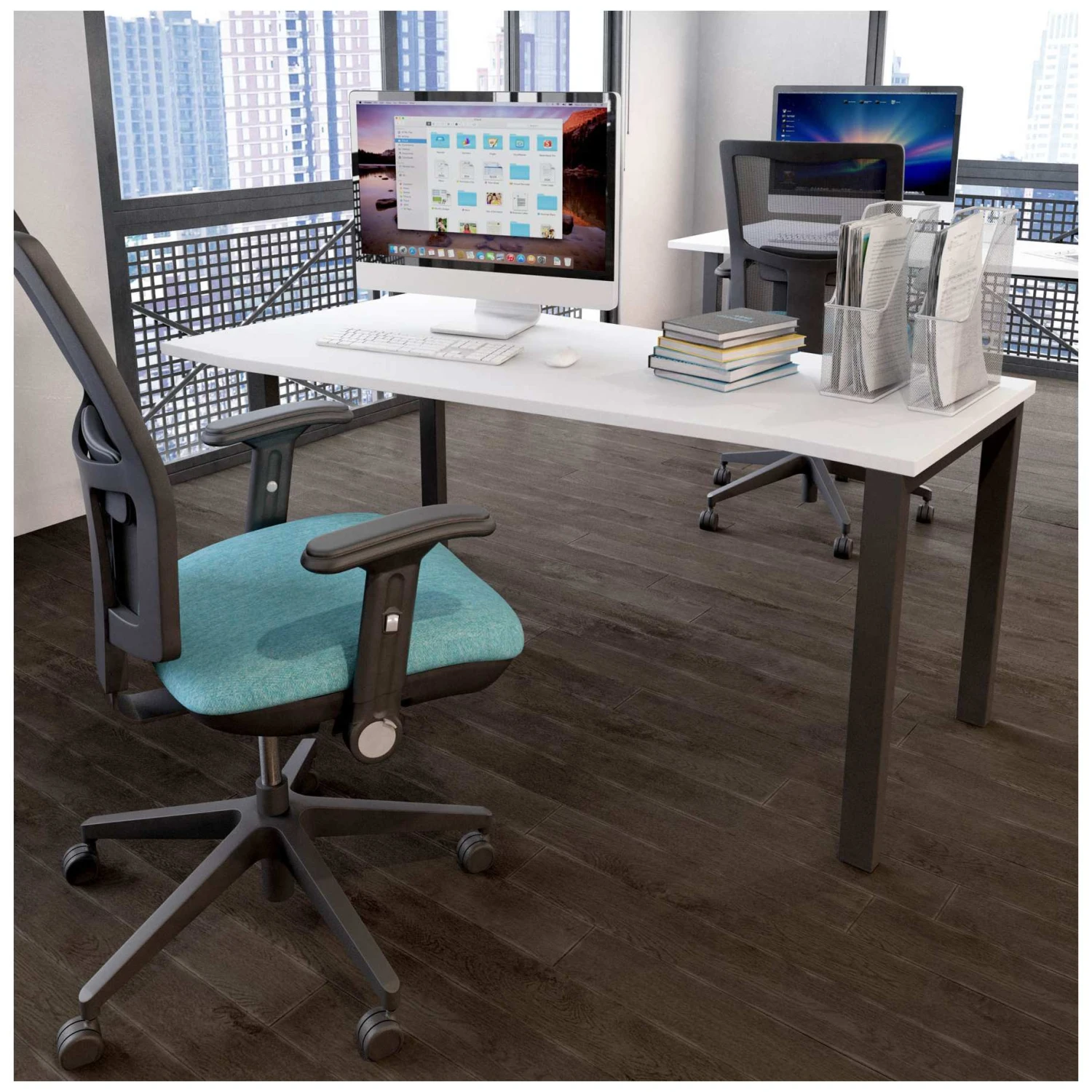 Gresham Mesa Wave Single Bench Desks 4 Gresham Mesa Wave Single Bench Desks - Image 2