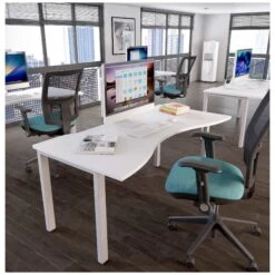 Gresham Mesa Double Wave Double Add On Bench Desks -Cheap Office Desks Store 063758