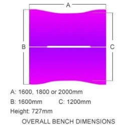 Gresham Mesa Double Wave Double Add On Bench Desks -Cheap Office Desks Store 063760