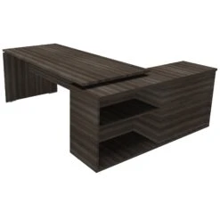 Mokka Executive Rectangular Desks With Support Return -Cheap Office Desks Store 067433