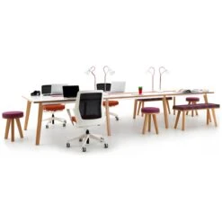Martin Bench Desks - 6 Person 24 Martin Bench Desks - 6 Person -Cheap Office Desks Store 077504