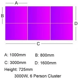 Unity Back To Back Bench Desk Cluster 1 8 Unity Back To Back Bench Desk Cluster 1 - Image 6