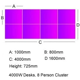 Unity Back To Back Bench Desk Cluster 1 9 Unity Back To Back Bench Desk Cluster 1 - Image 7