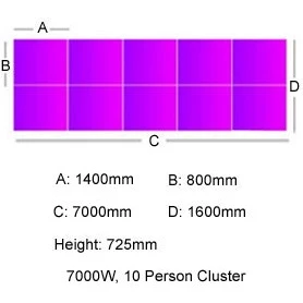 Unity Back To Back Bench Desk Cluster 3 10 Unity Back To Back Bench Desk Cluster 3 - Image 8