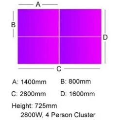Unity Back To Back Bench Desk Cluster 3 15 Unity Back To Back Bench Desk Cluster 3 -Cheap Office Desks Store 078563