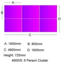 Unity Back To Back Bench Desk Cluster 4 -Cheap Office Desks Store 078567