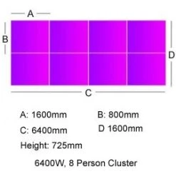 Unity Back To Back Bench Desk Cluster 4 -Cheap Office Desks Store 078568