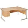 NEXT DAY Commerce II Ergonomic Desks With Fixed Pedestal -Cheap Office Desks Store 083368