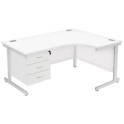 Commerce II Ergonomic Desks With Fixed Pedestal -Cheap Office Desks Store 086890