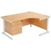 Commerce II Ergonomic Desks With Fixed Pedestal 1 Commerce II Ergonomic Desks With Fixed Pedestal -Cheap Office Desks Store 086894