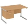 NEXT DAY Solar Rectangular Cantilever Desks With Single Fixed Pedestal 1 NEXT DAY Solar Rectangular Cantilever Desks With Single Fixed Pedestal -Cheap Office Desks Store 091245