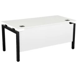 Karbon K4 Rectangular Bench Desks With Under Desk Mobile Pedestal -Cheap Office Desks Store 091699