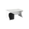 Karbon K4 Rectangular Panel End Desk With Low Mobile Metal Pedestal -Cheap Office Desks Store 091793