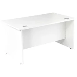 Karbon K4 Rectangular Panel End Desk With Low Mobile Metal Pedestal -Cheap Office Desks Store 091965