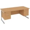 NEXT DAY Solar Rectangular Cantilever Desks With Double Fixed Pedestals 1 NEXT DAY Solar Rectangular Cantilever Desks With Double Fixed Pedestals -Cheap Office Desks Store 093579