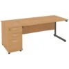 Solar Cantilever Rectangular Desks With Desk High Pedestal -Cheap Office Desks Store 093597