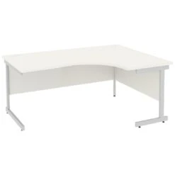 NEXT DAY Vogue White Ergonomic Cantilever Desks -Cheap Office Desks Store 093661